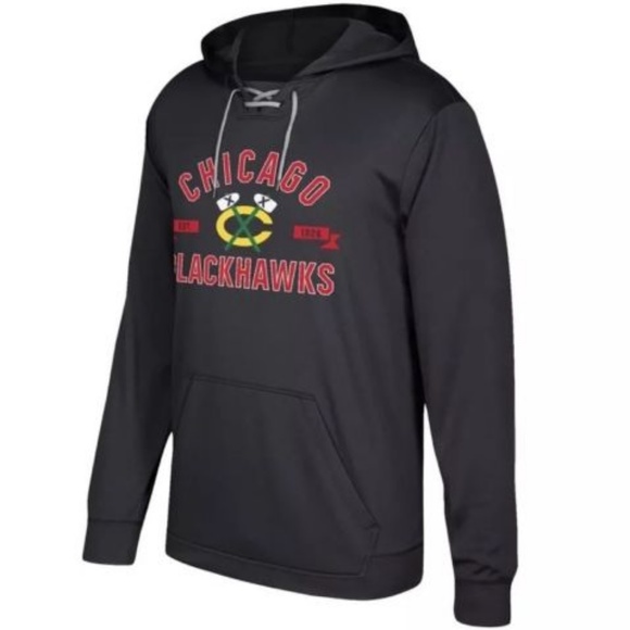 NEW SMALL Adidas Chicago Blackhawks Hockey Hoodie - Picture 2 of 3